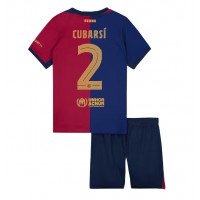 Barcelona Pau Cubarsi #2 Domáci Detský futbalový dres 2024-25 Krátky Rukáv (+ trenírky)